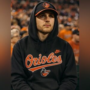 Nike MLB Baltimore Orioles Cooperstown Hoodie Size LG